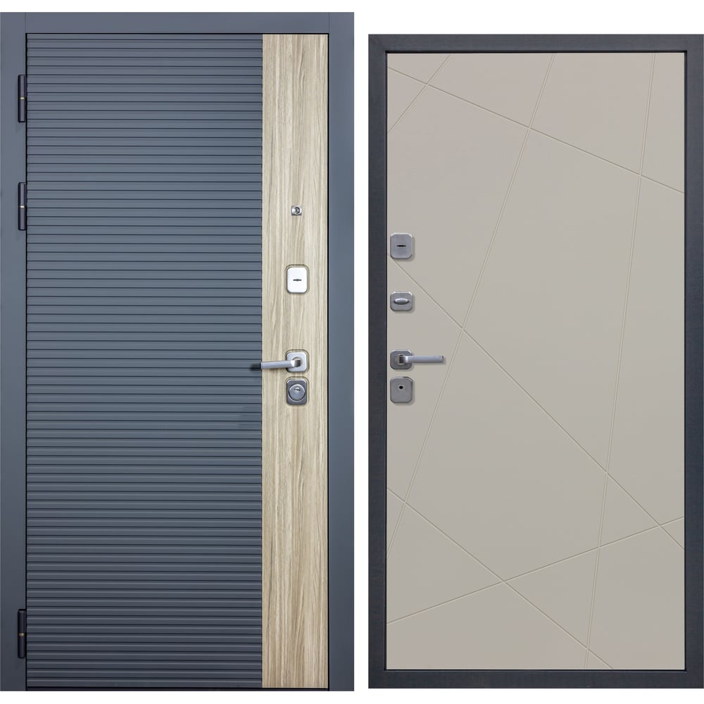 Изображение товара Дверь DIVA 76 2050x960 мм, левая, Дуб Серая - Д11 Софт Шампань УТ-00083143