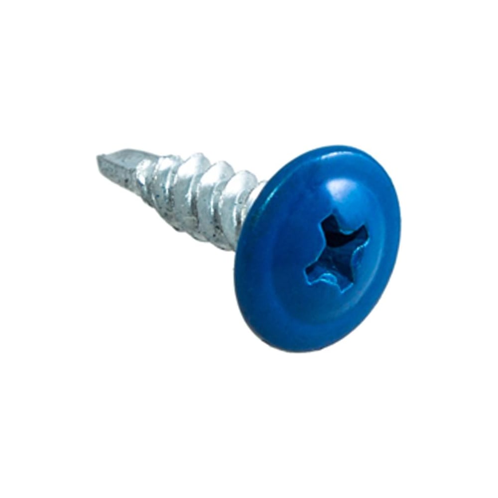 Изображение товара Саморезы для тонких пластин с буром Стройбат 4,2x16 синий/белый цинк 200 шт 226791