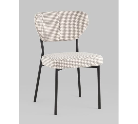 Изображение товара Стул для кухни обеденный Стул Груп Билл, гусиная лапка, бежевый FDC9672 Houndstooth 3