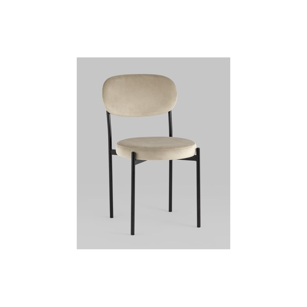 Изображение товара Обеденный стул Груп Бриф велюр бежевый современный дизайн комфортный