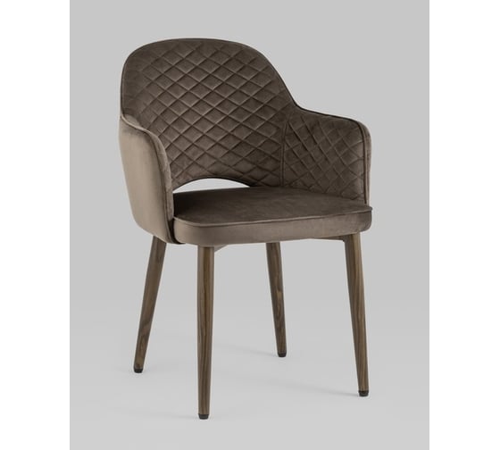 Изображение товара Стул для кухни обеденный Стул Груп Венера диамант NEW, велюр коричневый (ножки дерево) NP MC16-2YS KD HLR-49 (NP)