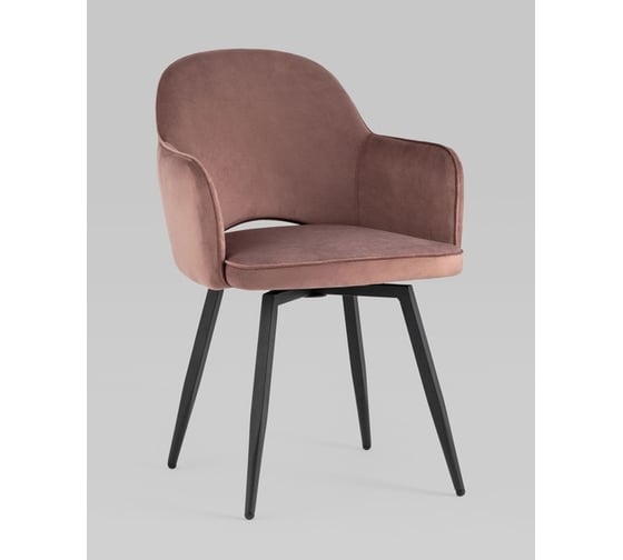 Изображение товара Стул для кухни обеденный Стул Груп Венера вращающийся, велюр пыльно-розовый NP MC16-2F KD HLR-44 (NP)