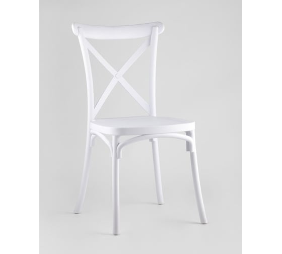 Изображение товара Стул для кухни обеденный Стул Груп Кроссбэк, пластиковый, белый Y030 white