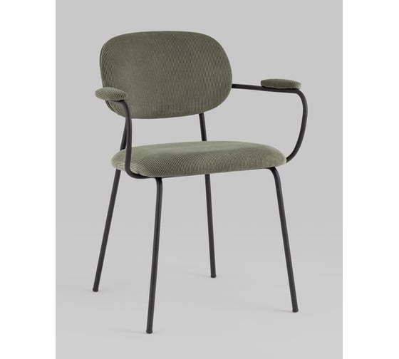 Изображение товара Стул для кухни обеденный Стул Груп Кэрол, хаки, черные ножки FDC9124 OTE-MOD313