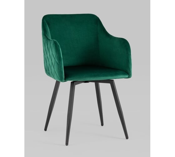 Изображение товара Стул для кухни обеденный Стул Груп Ника вращающийся, велюр изумрудный MC66-5F KD HLR-56