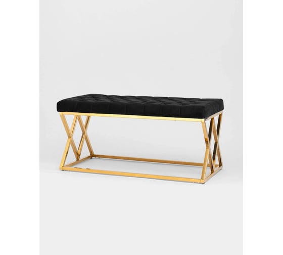 Изображение товара Банкетка-скамейка Стул Груп ИНСИГНИЯ, вельвет черный, сталь золото BENCH-011-TG