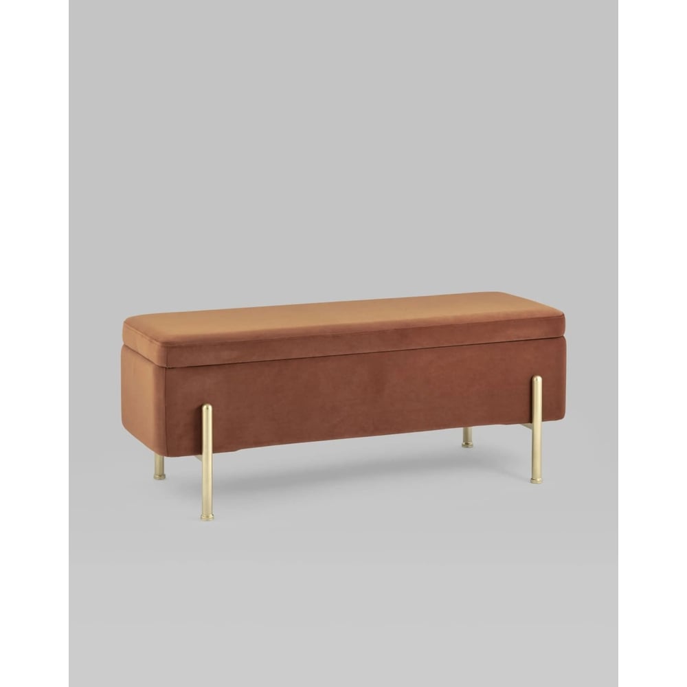 Изображение товара Банкетка-стул Груп Болейн с ящиком из велюра терракотового цвета