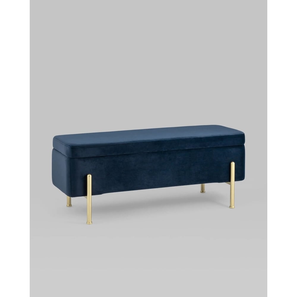 Изображение товара Банкетка Стул Груп Болейн с ящиком, велюр синий