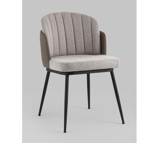 Изображение товара Стул для кухни обеденный Стул Груп Пенелопа, рогожка серый с серой экокожей FDC8054O BEL-14+270-23