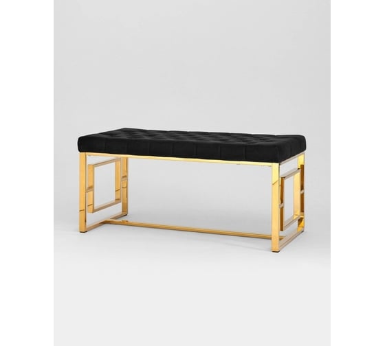Изображение товара Банкетка-скамейка Стул Груп БРУКЛИН, вельвет черный, сталь золото BENCH-012-TG