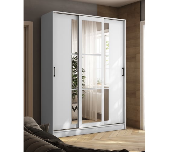 Изображение товара Шкаф-купе Арника Стиль-2 160, белый 00-00129307