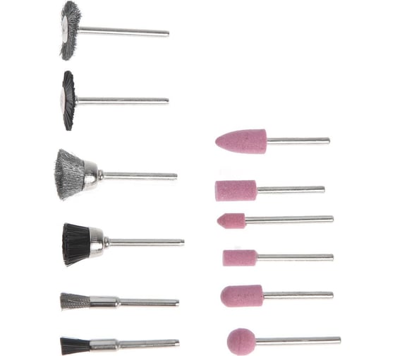 Изображение товара Набор насадок 12 предметов для граверов и бормашин ТУНДРА 1935902