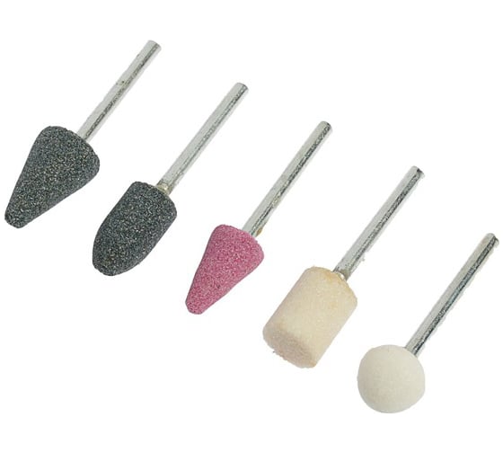 Изображение товара Набор шарошек абразивных (5 шт; хвостовик 3 мм) TUNDRA 4266124