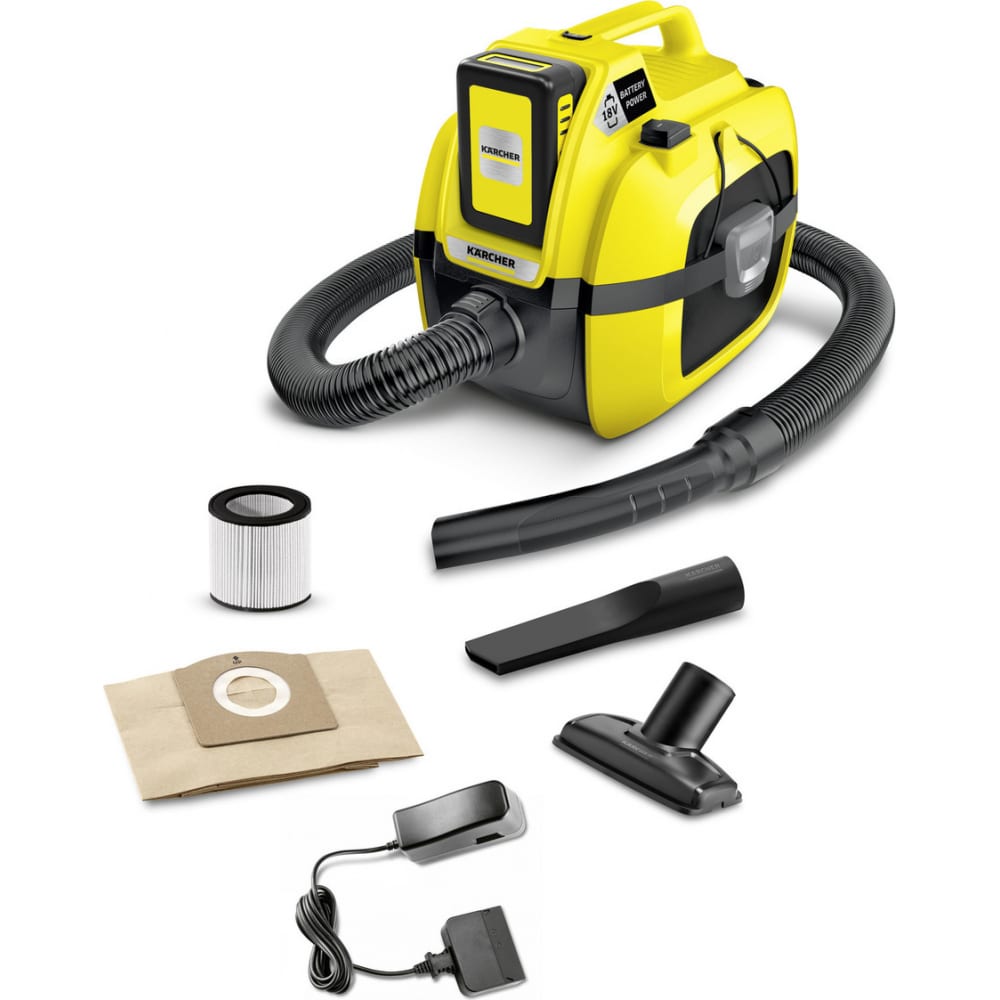 фото Хозяйственный пылесос karcher wd 1 compact battery set 1.198-301