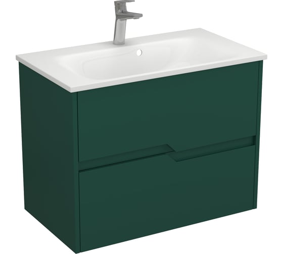 Изображение товара Тумба Veneciana Veneto 80 с 2-мя ящиками, под умывальник Alex 80, зеленый матовый 58057