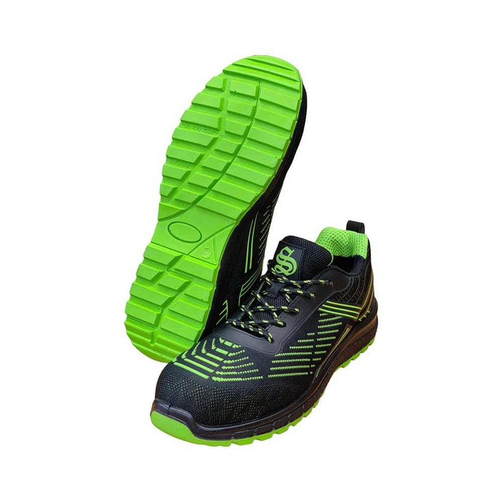 Изображение товара Кроссовки для рабочих мужские летние, трикотаж, зеленые, размер 44, фирма СТЕП ПУ/ТПУ КРО115