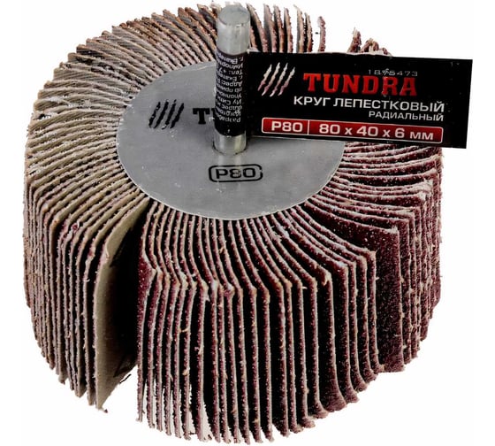 Изображение товара Круг лепестковый радиальный (80х40х6 мм; Р80) ТУНДРА 1875473