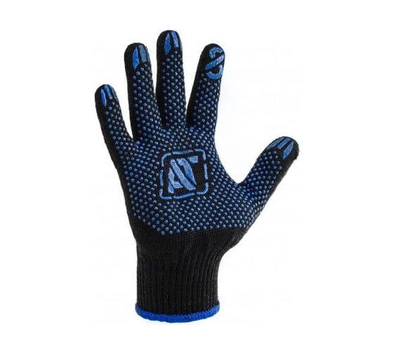 Изображение товара Перчатки ХБ с ПВХ Сибшнур Премиум р 8 черные 7 класс 62 гр 201/8