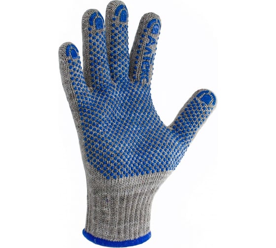 Изображение товара Перчатки ХБ с ПВХ Сибшнур Экстра р 9 серые 7 класс 60 гр 204