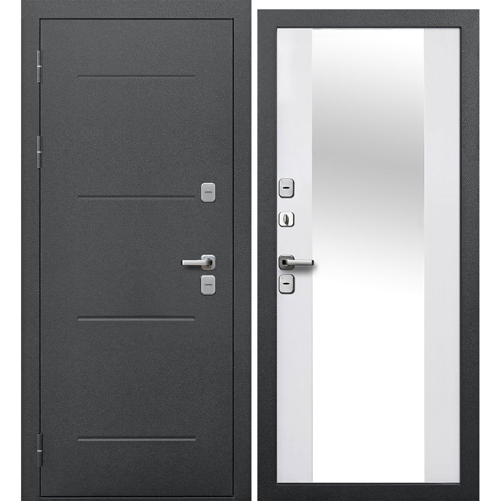 Изображение товара Дверь входная c терморазрывом DIVA Foreman Ф-11 2050x860 Левая Серебро-Белый Софт УТ-00083014