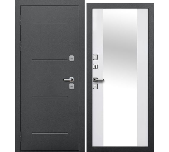 Изображение товара Дверь входная c терморазрывом DIVA Foreman Ф-11 2050x960 Левая Серебро-Белый Софт УТ-00083016