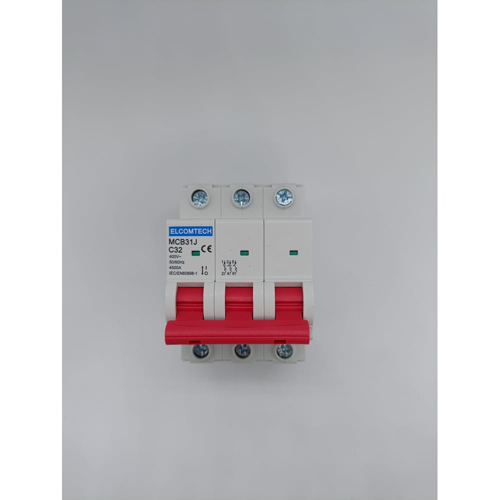 Изображение товара Автоматический выключатель MCB31J-4,5-3C32AC 415В 32А IP20 модульный для DIN-рейки