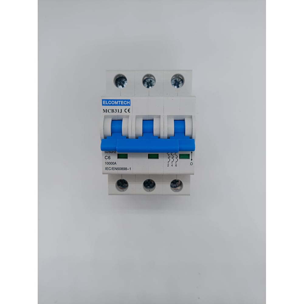 Изображение товара Автоматический выключатель ELCOMTECH MCB31J-10-3C6AC модульный IP20