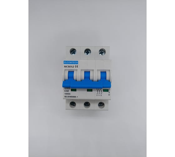 Изображение товара Автоматический выключатель ELCOMTECH MCB31J-10-3C32AC УТ-00026503