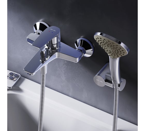 Изображение товара Смеситель AM.PM Gem для ванны/душа, душевой набор F90A15000