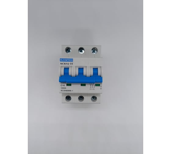 Изображение товара Автоматический выключатель ELCOMTECH MCB31J-10-3C16AC УТ-00026500