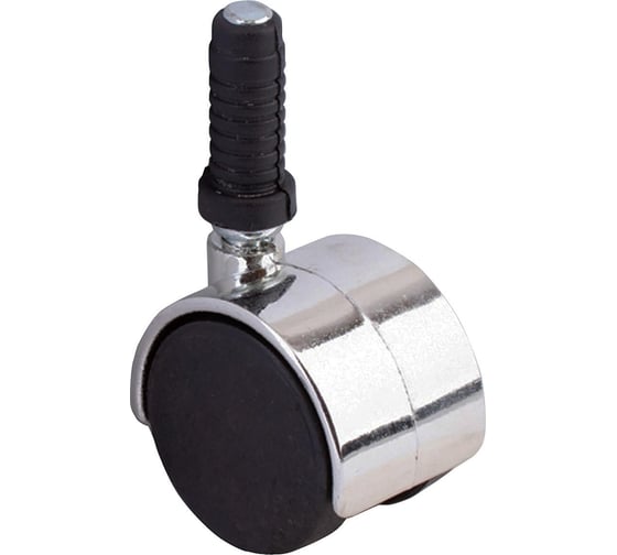 Изображение товара Ролик двойной со штифтом Стройбат 40мм пластик черный/хром 1 шт 349580