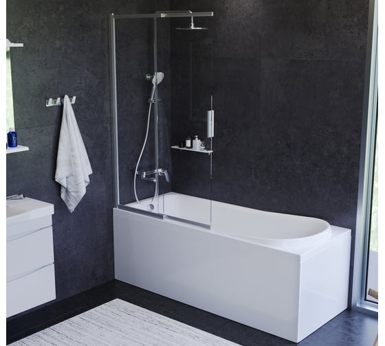 Изображение товара Душевая дверь AM.PM Like 100х150, распашная/раздвижная, W80S-100PS-150MT