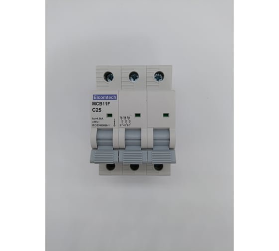 Изображение товара Автоматический выключатель ELCOMTECH MCB11F-4,5-3C25AC УТ-00026380