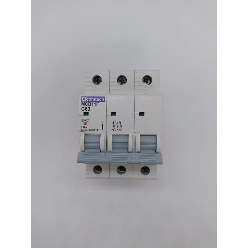 Изображение товара Автоматический выключатель ELCOMTECH MCB11F-10-3C63AC 63A 415V