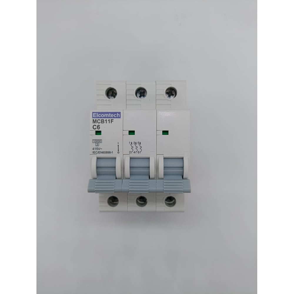 Изображение товара Автоматический выключатель ELCOMTECH MCB11F-10-3C6AC для защиты электрических цепей
