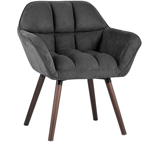 Изображение товара Обеденный стул для кухни Стул Груп Брайан замша, темно-серый BRUYNE HY-54