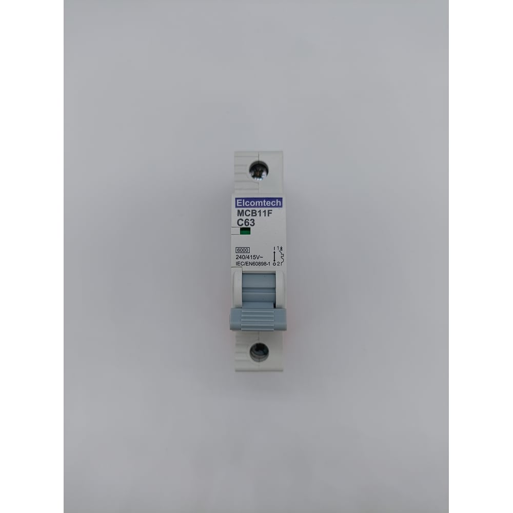 Изображение товара Автоматический выключатель ELCOMTECH MCB11F-6-1C63AC для DIN-рейки