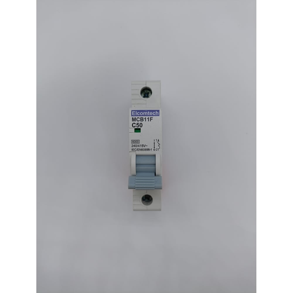 Изображение товара Автоматический выключатель ELCOMTECH MCB11F-6-1C50AC 50А IP20 для DIN-рейки