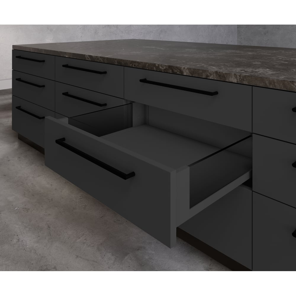 Изображение товара Выдвижной ящик GTV AXIS PRO L-400 мм с антрацитовыми боковинами