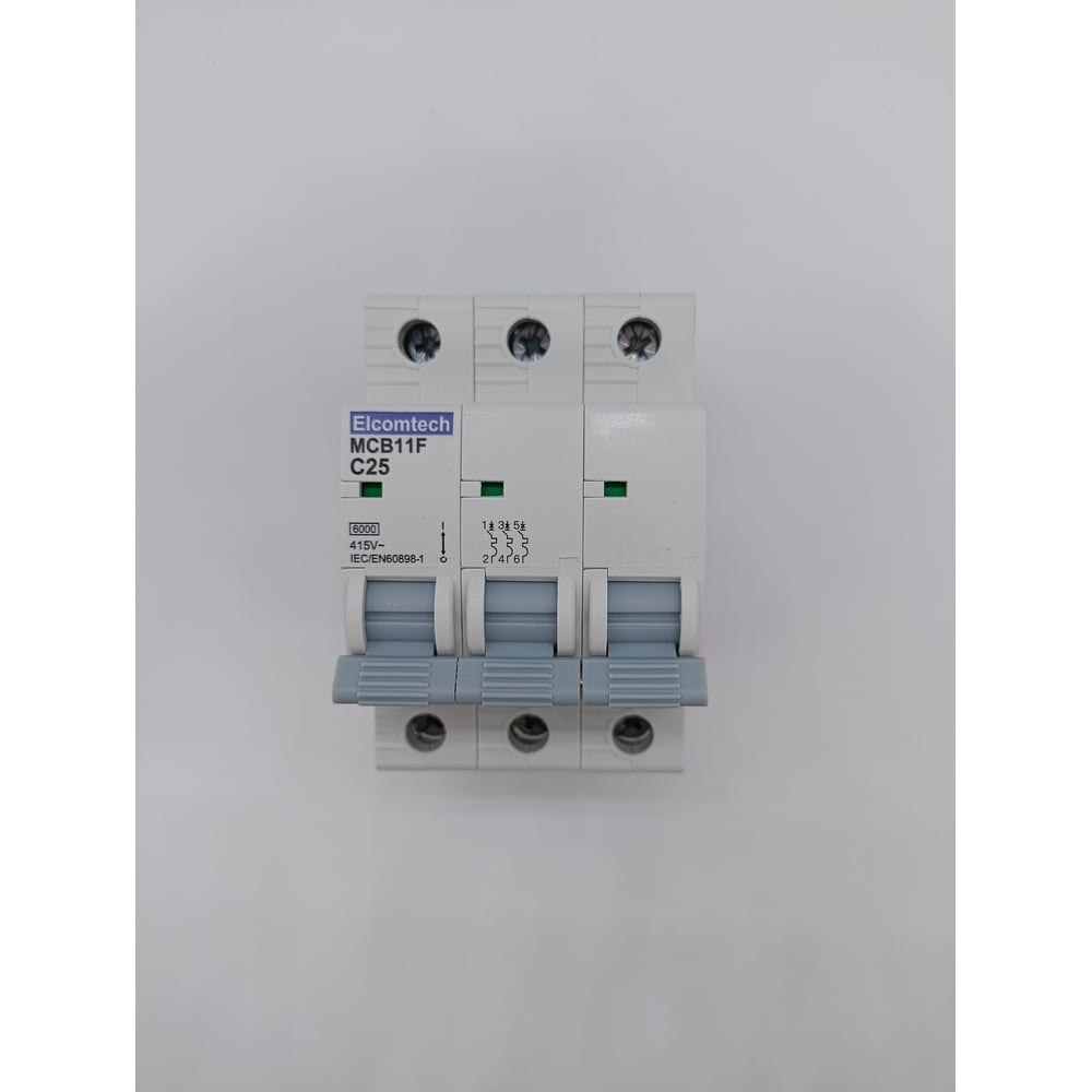 Изображение товара Автоматический выключатель ELCOMTECH MCB11F-6-3C25AC для защиты электросетей