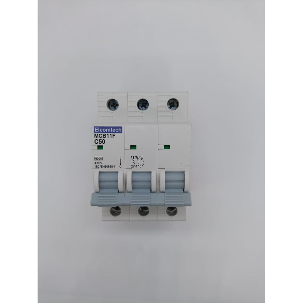 Изображение товара Автоматический выключатель ELCOMTECH MCB11F 50А IP20 для защиты электросетей