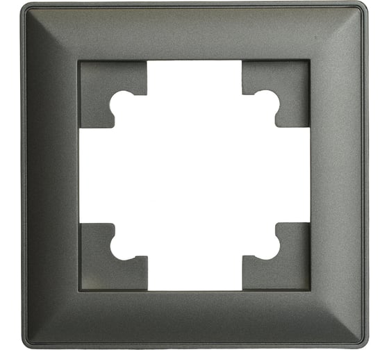 Изображение товара Рамка STEKKER PFR00-7001-06 1-местная, серия Катрин,графит, 39807