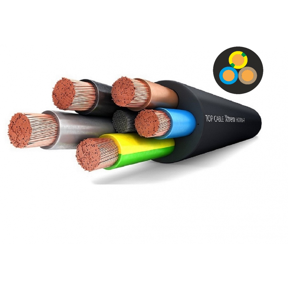 фото Силовой гибкий кабель h07rn-f 3x1,5 top cable xtrem 50 метров 3003001mr50ru