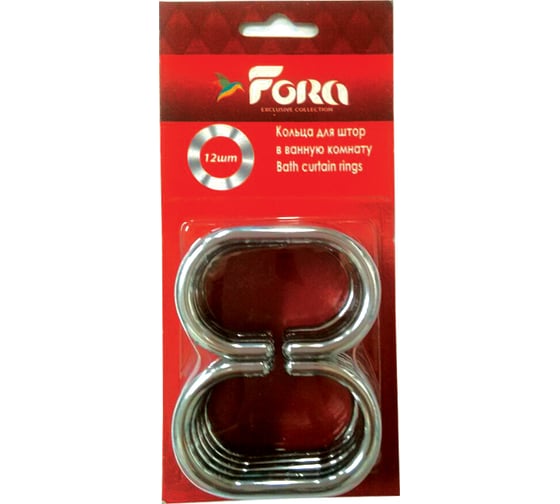 Изображение товара Кольцо для штор Fora хромированный пластик, 12 шт. К14
