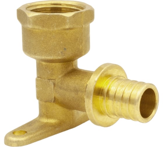 Изображение товара Уголок AQUALINK аксиальный с настенным креплением (водорозетка) 16 мм х ½" вн 01027