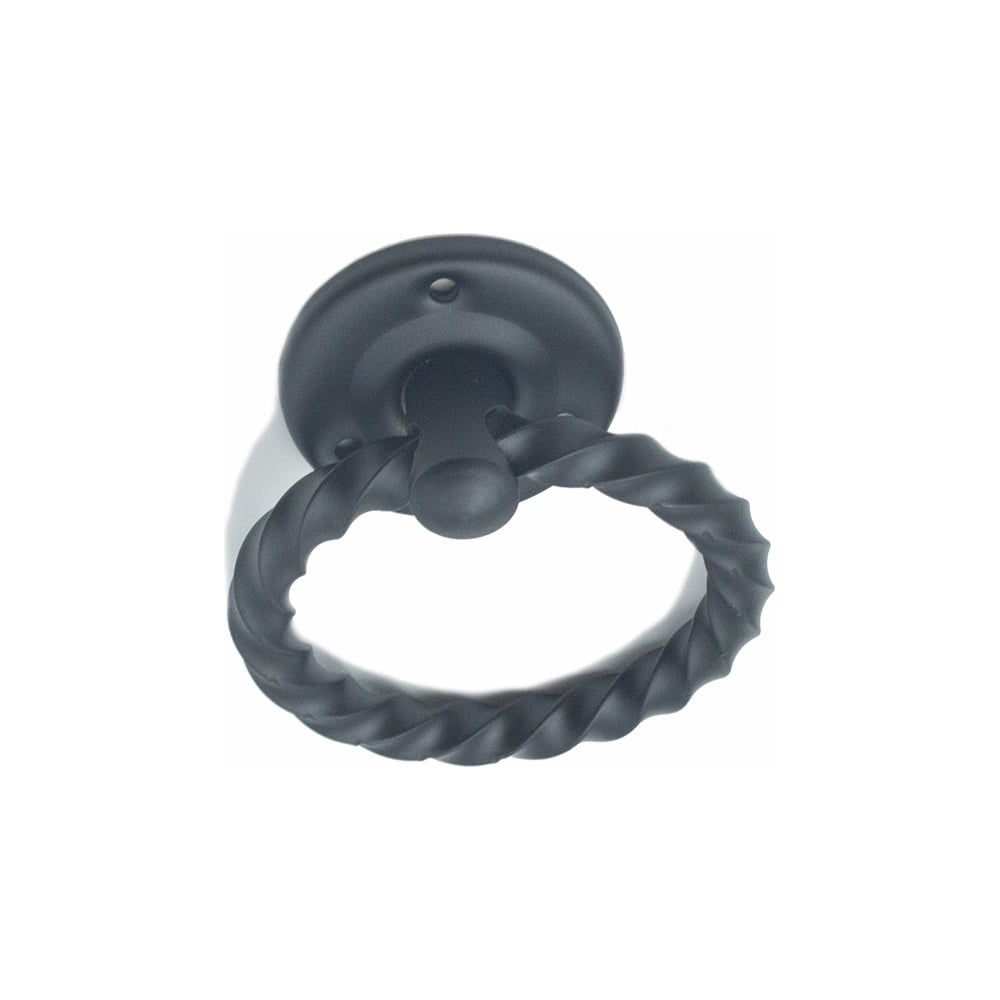 Изображение товара Ручка-кольцо Дверной Страж РК-80 мод.1 черный — надежная входная дверная ручка из стали