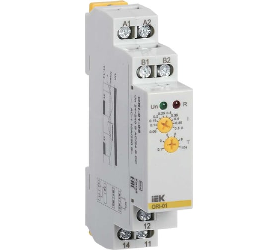 Изображение товара Реле тока IEK ORI 0,05-0,5А. 24-240В AC/24В DC ORI-01-05