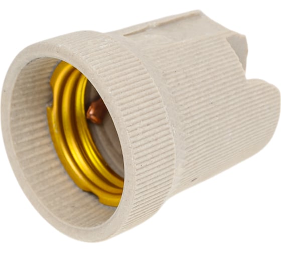 Изображение товара Патрон ООО "ОПТИКОМ ЭЛЕКТРИК" Е27, керамический, 10 штук в упаковке, цвет белый 8231.5027-10