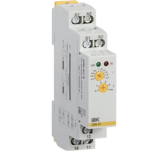 Изображение товара Реле тока IEK ORI 0,2-2А 24-240В AC/24В DC ORI-01-2