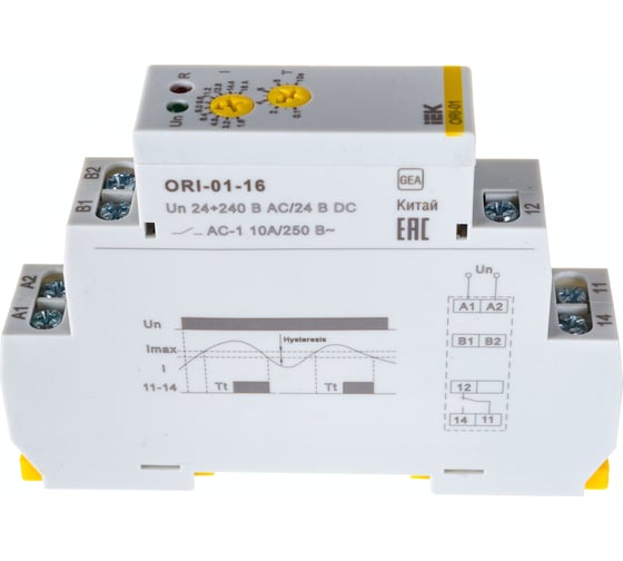 Изображение товара Реле тока IEK ORI 1,6-16А 24-240В AC/24В DC ORI-01-16